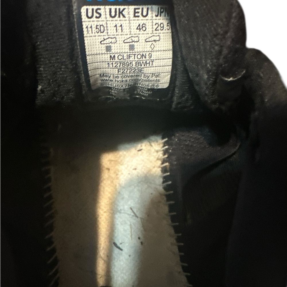 Hoka Black and White Athletic Shoes - Picture 7 of 7